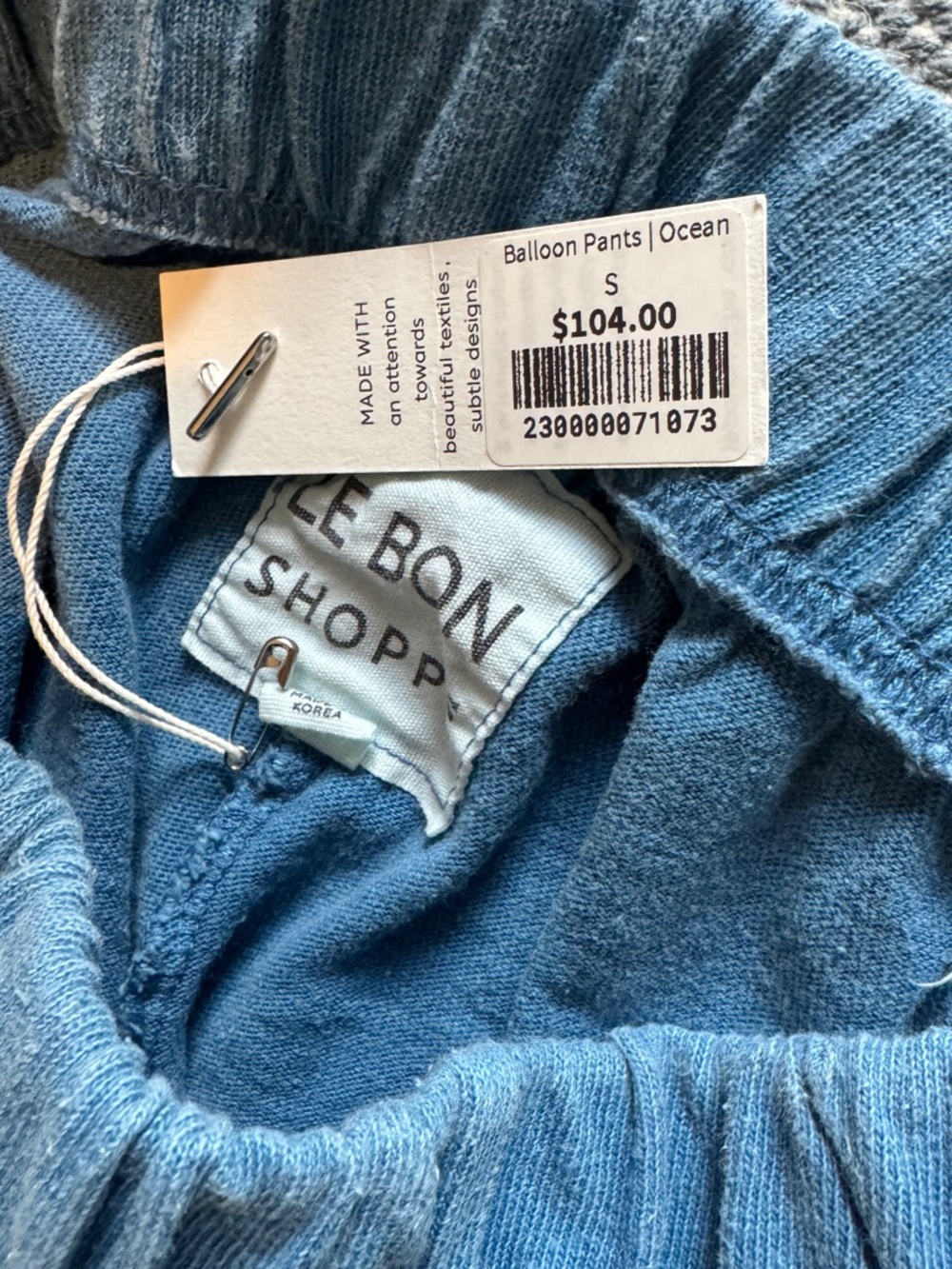 NWT Le Bon Shop Balloon Pants in Cornflower Size S - Picture 7 of 7